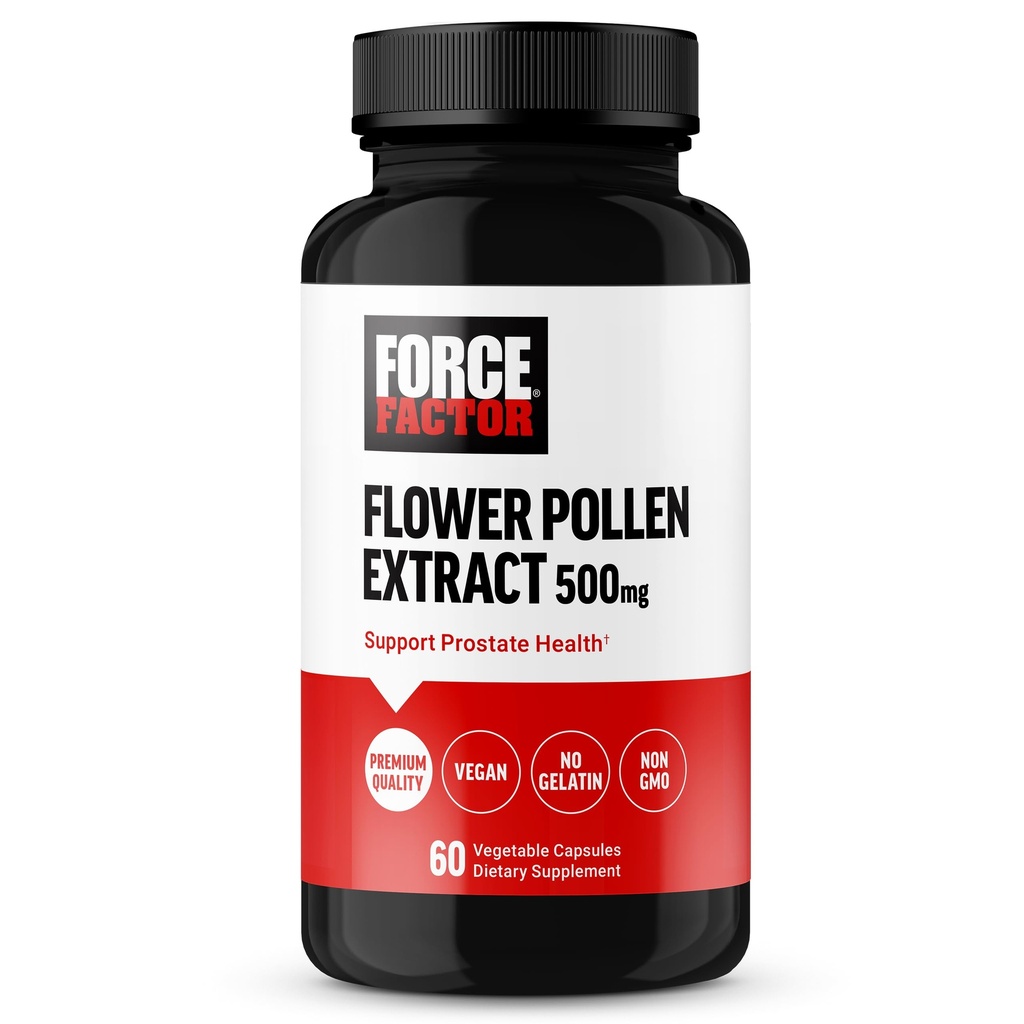 Flower FOCTOR Pollen Prostate Supplement for Men 's Health, Prostate Health Supplement, 500mg Flower Pollen Capsules, Vegan, No Gelatin, Non-GMO, 60 kapsułki
