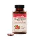 NatureWise Cranberry Pills for Women - Extract Equal to 12,500mg * Suplement żurawinowy + Witamina C & E - Oczyszczanie traktu moczowego & Bladder - Vegan, Non-GMO, Sugar- Free - 60 Kapsułki [1- Miesiąc dostaw]
