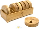 e- Pill Bamboo Weekly Pill Organizer, 7 Day Pill Box dla tabletek, witaminy lub suplementy