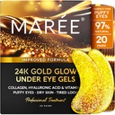 MAREE 24k Gold Under Eye żele do ciemnych kręgów i puffness - Collagen & Hyaluronic Acid Skincare Żel Pad - Gold Eye Patches for Puffy Eyes and Dark Circles - Under Eye Masks - Travel Essentials