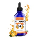 FWS Płynna witamina C Suplement dla dorosłych i dzieci, Organic, Non-GMO, Wegan, Easy VIT C Drops, Kwas askorbinowy, 4 Dostawy Miesiące, Wspiera system immunologiczny i zdrowie skóry, Witamina zasadnicza, 4 oz