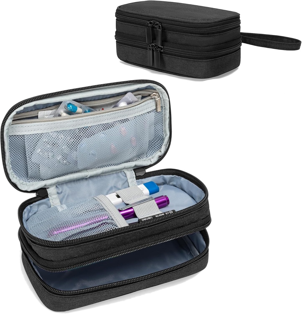 Trunab Przenośna torba podróżna z cotygodniowym Pill Box Organizator 2 razy dziennie, Pill Case for Pills, Witamina, Olej rybny, Suplementy Holder