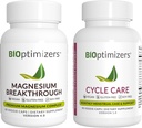 BiOptimizers Magnezu Breakthrough 4.0, (60 kapsułek) & Cycle Care, (90 kapsułek) - Natural Sleep, Mózg i Menstrual Relief Supplement Supplement