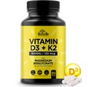 Witamina D3 5000 j. m. + K2 z bisglicynianem magnezu do maks.