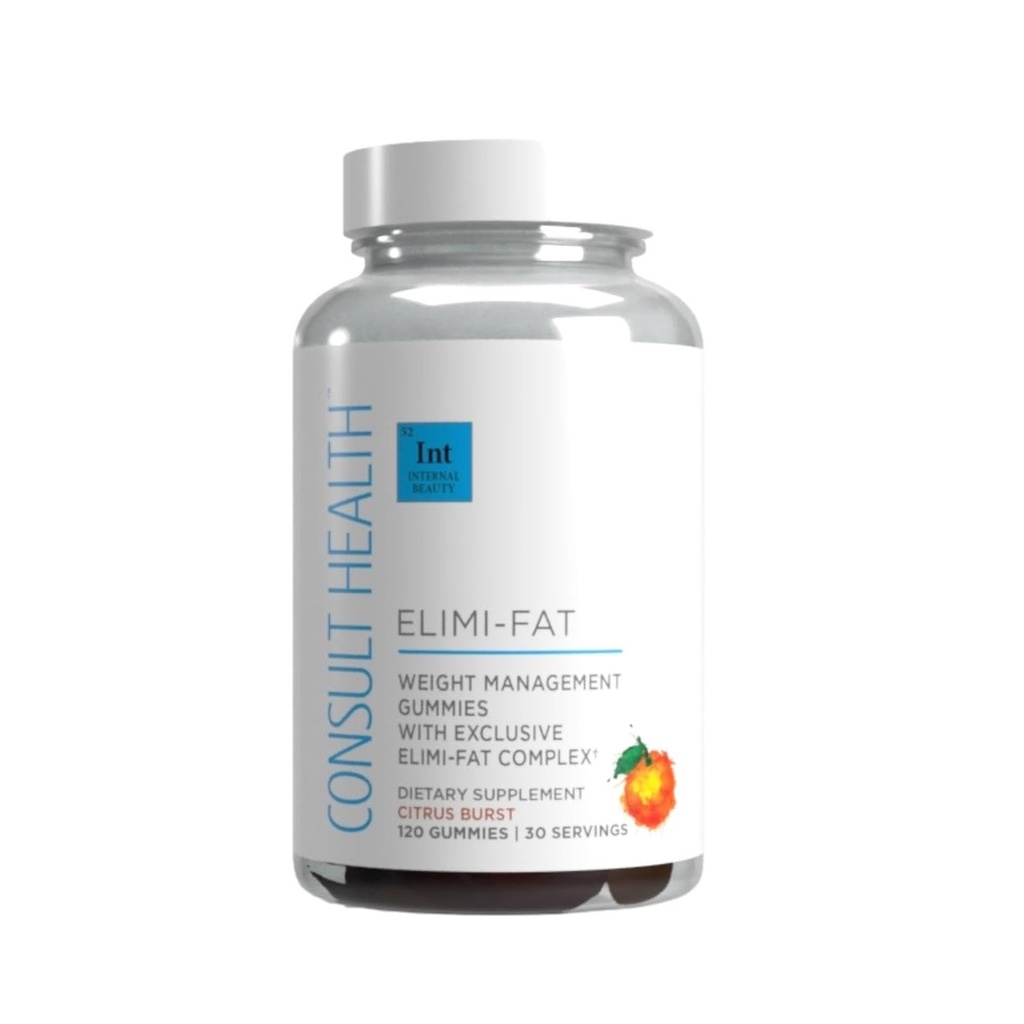 Consult Health ELIMI- Fat Jabłko Cydr Ocet Morazyl Weight Management Gummies - Wspiera Waga Straty - Gluten Free, Keto, Wegan - Citrus Flavor 120 Count