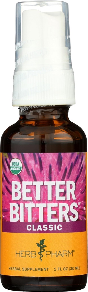 Herb Pharm Lepsze Bitters Certified Organic Digestive Bitters, Classic, 1 unce