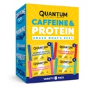 Quantum Energy Square: Energy Bar z kofeiną & 10 g białka. Pyszne zdrowe przekąski On The Go. (Wegan, Gluten- free, Soy- free, Dairy-free) (Variety 8- Pack)