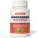 Ashwagandha 6000mg Maksymalna moc, Zoptymalizowane wchłanianie z Black Pepper i Ginger Root, Natural Adaptogen Mood & Stress Support, Sleep & Energy Support, 30 Vegan kapsułki 1 Miesiąc