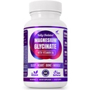 Magnezu glicynian z witaminą B6 Badania udowodnione do zwiększenia absorpcji, 1350mg w pełni chelatowane - Wspiera sen, Stress Relief, Energia, Skurcze mięśni - Gluten Free, NonGMO, 180 Kapsułki wegańskie