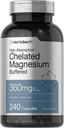 Horbäach Chelated Magnezu 124; 360mg Nespo 124; 240 Kapsułki Nespo 124; Non- GMO & Gluten