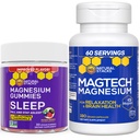 Naturalne stosy Magtech Magnez + Sen Magnezu Cytrate Gummies Bundle - 4 Formy magnezu - Wspomaga Relaks i Zdrowie Mózgu * - 210 Kawałki