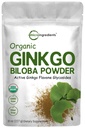 Micro Składniki Surowy organiczny Ginkgo Biloba Proszek, 8 unce (18 miesięcy dostaw), Filler Free, Wspomaga funkcje mózgu i psychicznej alertywności, Bez GMO i Vegan Friendly