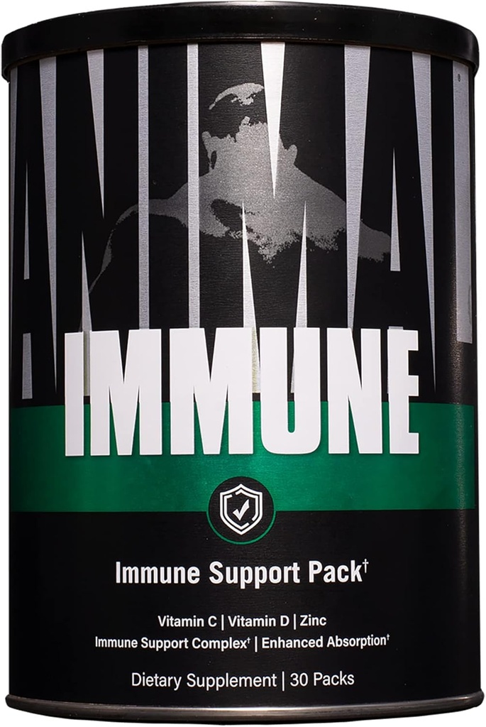 Animal Immune Pak - Cynk, Witamina C, Witamina D, Olive Leaf Extract, Black Pepper Extract and More, Immune Pill Packs, 30 Count