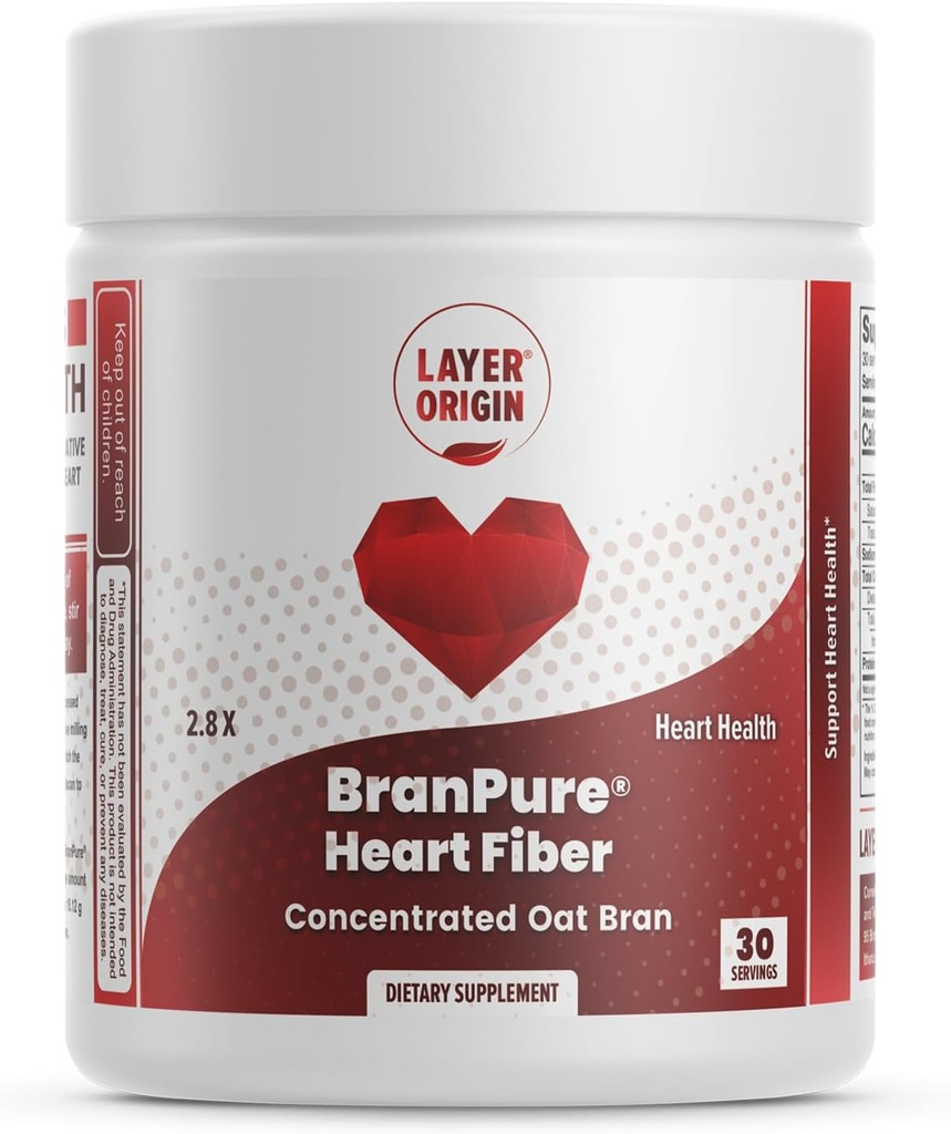 Pochodzenie warstwy BranPure Heart Fiber, Super skoncentrowany Otręby owsiane - Redukcja LDL- C i Forever Chemicals Like PFAS z rozpuszczalną Glukan owsa, Proszek niełuskany