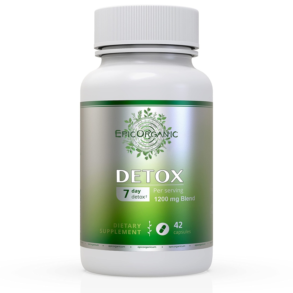 7 Detox Cleanse Day 124; Ultimate Strenght Colon Cleanse & Liver Detox 124; Promotes Healthy Gut Support 124; Detox Cleanse dla mężczyzn i kobiet 124; Made in The USA