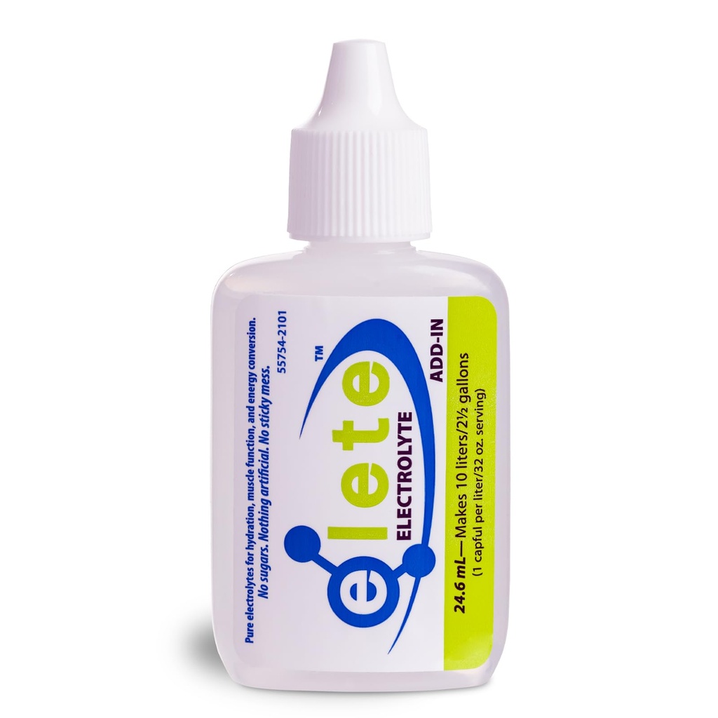 elete - Electrolyte Add- In - 1 Pocket Bottle - 4 Esential Electrolytes Concentrat - All Natural - Transformuje dowolny napój do napoju sportowego - 24.6 ml