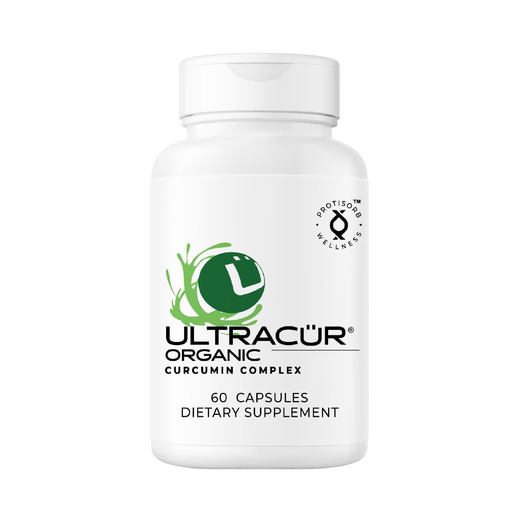 UltraCur Organic USDA Certified - Kurkumina Turmerowa LPS ™ - Kurkumina, którą można poczuć! ™ Technologia opatentowana przez USA - 70% ludzi czuje istotną różnicę w tygodniu, 50% w 24 godziny! (60)