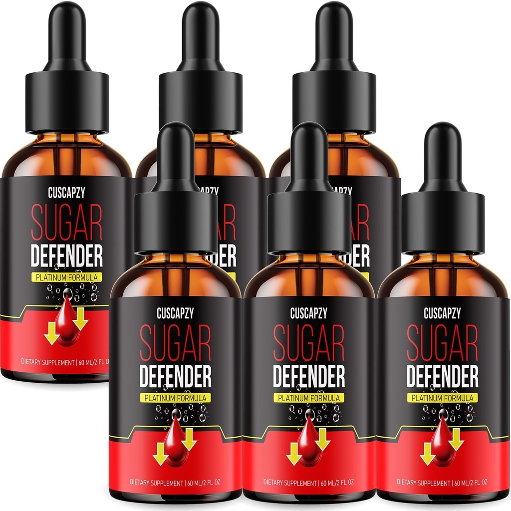 Brak recepty Wymagane, Sugar Defender Drops, Sugar Defender Liquid, Oficjalna formuła, Opakowanie po 6