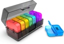Daviky Pill Box 7 Day, Pill Organizer 2 razy dziennie, Pill Cases Organizer 7 Day Am Pm, Portable Travel Pill Organizer, Daily Pill Box Organizator, Duży Pill Organizer dla oleju rybnego, Witamina, Suplement