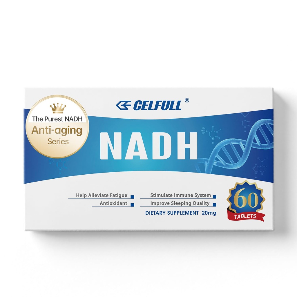 CELFULL NADH Supplement 40mg Enchance NMN Alternative NAD + Supplement for Immune Support Anti- Aging Boost Brain Cogreval & Przewlekłe suplementy zmęczeniowe