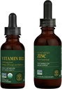 Global Healing Center - witamina B12 i organiczny zestaw płynnego cynku - Długotrwała energia, Wzmacnianie układu immunologicznego, Równowaga hormonalna