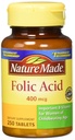 Nature Made Folic Acid (400 µg) Tablets, 250 Count, Opakowanie po 2