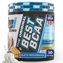 BPI Sports Best BCAA Powder - Wsparcie Odzyskiwania Mięśnie - Branched Chain Amino Acids 124; Bloki Building of Protein and Muscle - Post Workout Recovery - Hydration - Passion Fruit, 30 Służenie