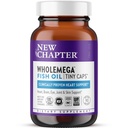 Nowy rozdział Wholemega Fish Oil Supplement, Tiny Capsules, 2000mg per Serving, Clinically Proven Wild Alaskan Salmon Oil with Omega-3 + Witamina D3 + Astaksantyna, 500mg Each - 90 Count