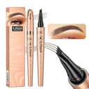 Q706 Eyebrow Pen, 4 tipped, Precise, Long- trwałość, Wodoodporny Eyebrow Makeup (2 # Dark Brown)
