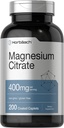 Horbäach Magnezu Citrate 124; 400mg Xi124; 200 Caplets Xi124; Vegetarian, Non-GMO, and gluten Free Supplement