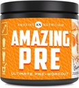 Niesamowite odżywianie niesamowite PRE 124; Ultimate Pre- Workout Supplement Agregat 124; 30 Serwowanie proszku 124; 2.5 Grams BCAA per serving (30 Służenia, Natural Orange)