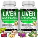 Czystość wątroby Detox & Naprawa Formuła Detox wątroby Suplement - Ostrze mleka z Dandelion, Karczoch, Turmeric, Burak korzeń, Turmeric & More dla Natural Fast Herbal Cleansing Non-gmo Vegan 60 Kapsułki