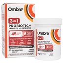 Ombre 3- in-1 Probiotyczne, Prebiotyczne i Postbiotic for Digestive Health & Gut Health - 45 Miliard CFU - Bloating, Zaparcia i Relief gazu - Metaboliczne i immunologiczne wsparcie dla kobiet i mężczyzn, 30 Day Supply