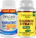 Bariatric Multivitamin Wolna dla Kobiet i Mężczyzn Plus Cytrynian wapnia z witaminą D3, Easy Polllow Caplets, Unflavored - 1 Miesiące Dostawy