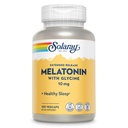 SOLARAY Melatonina 10mg z glicyną - Rozszerzone wydalanie, Zdrowa pomoc na sen i uspokajające wsparcie relaksacyjne - Laboratorium zweryfikowane, Wegan, Gluten Free, 60- Day Guarantee - 100 Sług, 100 VegCaps