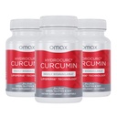 Omax3 Turkuminowe Kurkumy HydroCurc Softgels, Wysoce Biodostępny Nanopakt oleju MCT dla potencji i absorpcji, Joint Health, 180 Softgels (3 Pack)