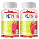 Zwierzęta domowe Najczystsza Glukozamina Gummie Chondroitin z mumm & Elderberry Extra Siła - Wspólne wsparcie, Antyoksydant immunologiczny Suplement wsparcia dla dorosłych, Mężczyźni i kobiety. (2 Pack) Truskawka