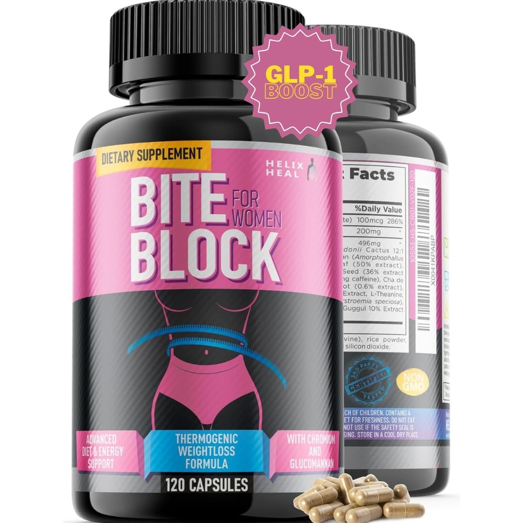 Appetite Suppressant for Weight Loss Women - Pigułki do dmuchania Relief & Carb Blocker, Termogeniczne spalanie tłuszczu w / Chrom kofeina Glukomannan - Dieta Pigułki pracy szybko, 240 Capsules- 4-Miesiąc Dostawy