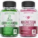 Ashwagandha & Magnezu Gummies dla Ulepszony sen & Wzmocnione funkcje ciała. Ashwagandha Boosts Mood & Energy - Magnez pomaga odzyskać mięśnie i łagodzi skurcze - Wegan