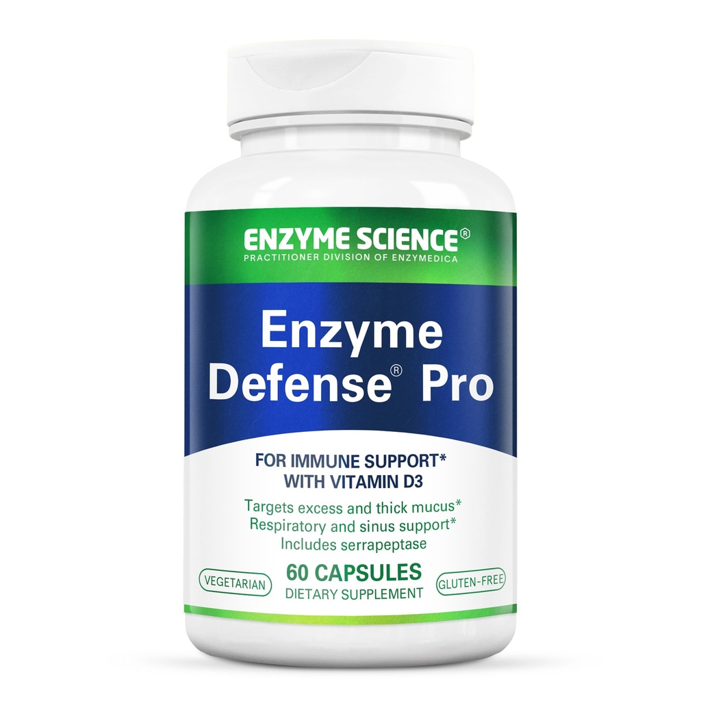 Enzym Science Enzym Defense Pro, 60 Supplement Supplement Supplement Supplement Immunity Supplement - w połączeniu z witaminą D3, L- Lyzyną, Wapniem i Enzymem Protease- Enzym Supplement - System immunologiczny
