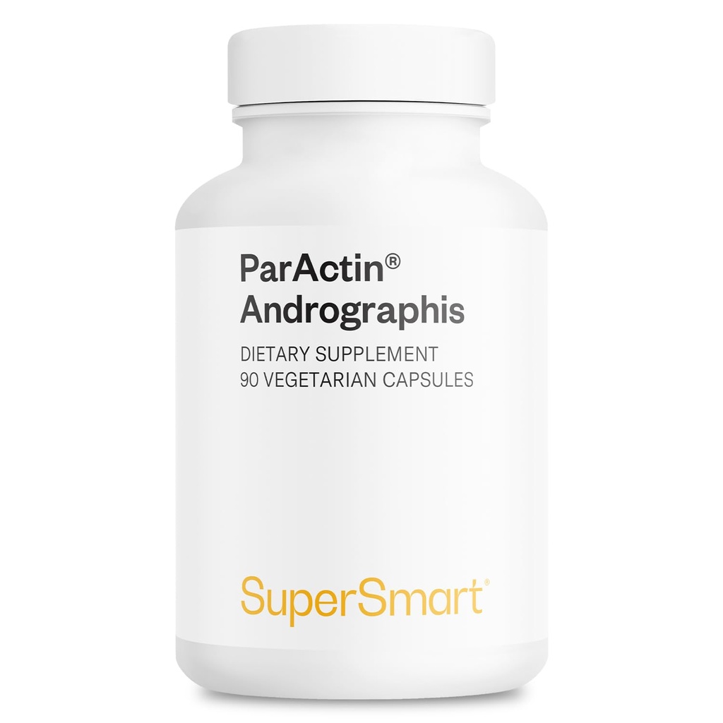 Supersmart - Paractin Supplement 300mg na dobę (wysoka moc) - Andrographis Paniculata between 124; Non- GMO & Gluten Free - 90 Kapsułki wegetariańskie