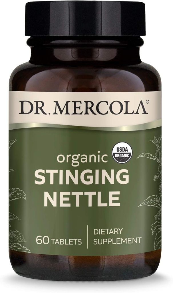 Dr. Mercola Organic Stinging Nettle Suplement diety, 60 Służenia (60 Tabletki), nie GMO, Gluten Free, Soy Free, USDA Organic