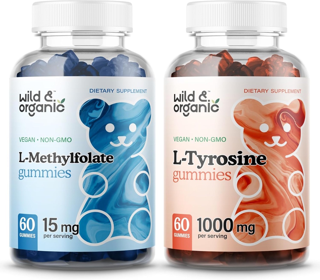 Wild & Organic L- Methylfolate Gummies & L- Tyrozyna Gummies
