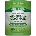 Nature 's Truth Magnezu Glycinate 200mg Agregat 124; 120 Kapsułki Agregat 124; Wysoka absorpcja Chelated Magnezu Agregat 124; Non- GMO & Gluten Free Suplement mineralny