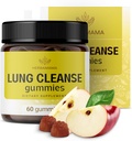 HERBAMAMA Lung Detox Gummies - Kompleks ziołowy z mieszanką grzybową dla czyszczenia płuc - Wegan, niezmodyfikowany genetycznie suplement wsparcia oddechowego - 60 Pectin- Based Apple- Flavored Chews