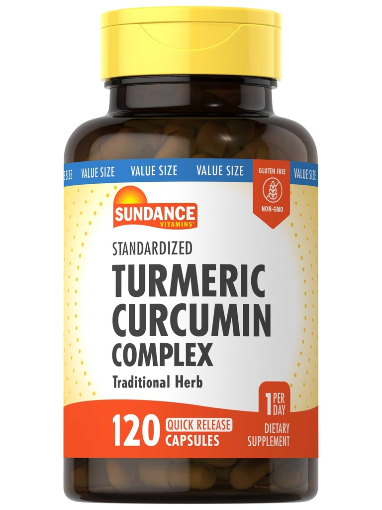 Sundance Turmeric Curcumin Complex: 124; 120 Kapsułek: 124; z Black Pepper Extract: 124; Tradycyjny Herb: 124; Nie-GMO i Gluten Free Supplement