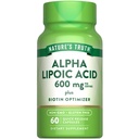 Nature 's Truth Alpha Lipoic Acid 600mg XI124; plus Biotin Optimizer XI124; 60 kapsułki XI124; Non- GMO & Gluten