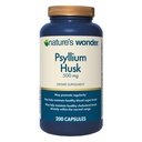 Natural 's Wonder Psyllium Husk 500 mg Kapsułki na zdrowie pokarmowe, Fiber na bazie plantacji, 200