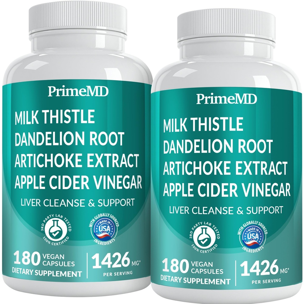 32- in-1 Detox i Naprawa oczyszczonej wątroby z mlekiem Thistle, Silymarin, Ekstrakt z karczocha, Buraki w proszku - Suplement pęcherzyka żółciowego z formułą aktywnego zdrowia wątroby - 1426mg (180ct, Opakowanie 2)