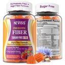 1Pack Fiber Gummies dla dorosłych z Psyllium Husk, 7G (Rozpuszczalny + Nierozpuszczalny) Codzienne Prebiotyczne włókno z Inuliną, FOS, Guar Gum, Multivitamin dla Daily Digestive Health, Regularność Gut Support, Cukier wolny